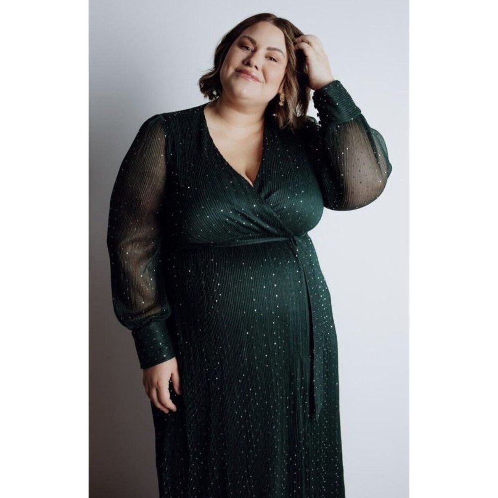 Baltic Born XXXL Abigail Sparkle Gown Emerald Green Missing Belt